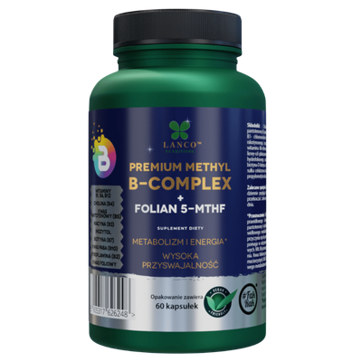 Lanco Nutritions Premium Methyl B Complex + Folian 5-MTHF - 60 kapsułek